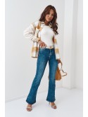 Pantaloni dama evazati din denim 96630 - Magazin online - Boutique